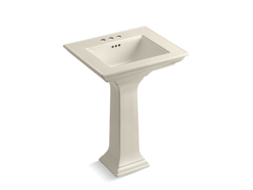Memoirs® Stately 24" pedestal bathroom sink with 4" centerset faucet holes, Almond