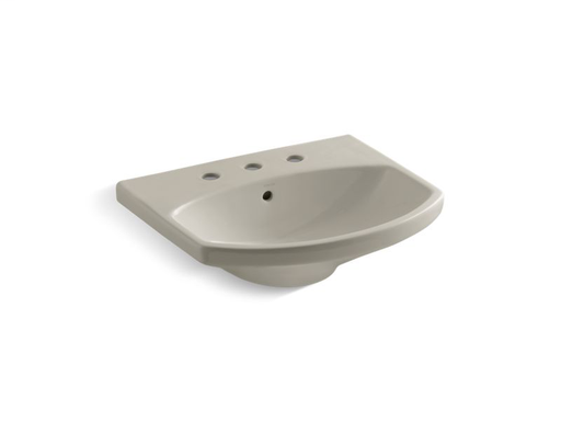 Cimarron® bathroom sink with 8" widespread faucet holes, Sandbar