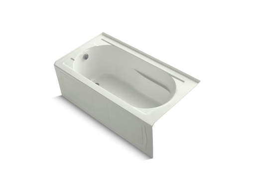 Devonshire® 60" x 32" alcove bath with integral apron, integral flange and left-hand drain, Dune
