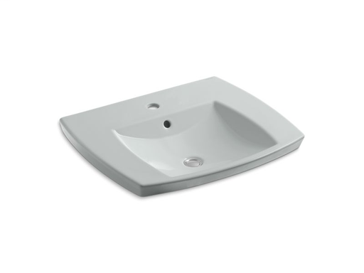 Kelston® drop-in bathroom sink with single faucet hole, Ice™ Grey
