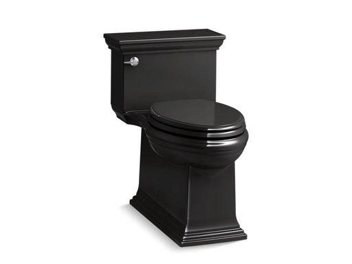 Memoirs® Stately Comfort Height® skirted one-piece compact elongated 1.28 gpf toilet with AquaPiston® flush technology and left-hand trip lever, Black Black