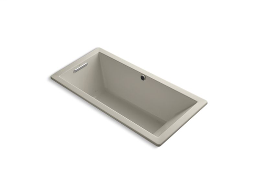 Underscore® Rectangle 66" x 32" drop-in BubbleMassage™ Air Bath with reversible drain and Bask™ heated surface, Sandbar