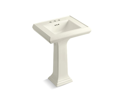 Memoirs® Classic 24" pedestal bathroom sink with 4" centerset faucet holes, Biscuit