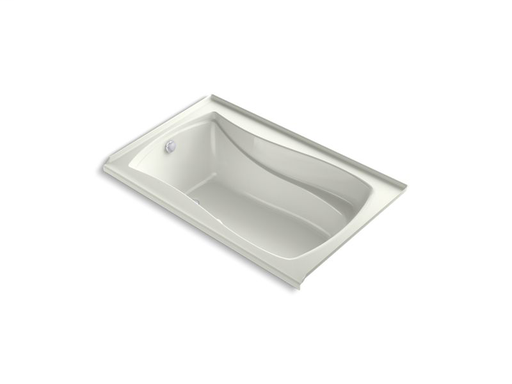 Mariposa® 60" x 36" alcove BubbleMassage™ Air Bath with integral flange and left-hand drain, Dune
