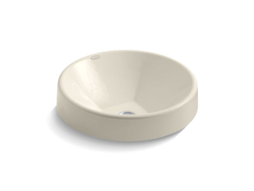 Inscribe® Wading Pool® 16.5" round bathroom sink, Almond