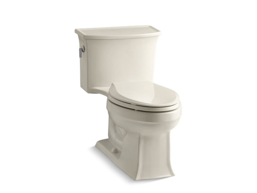 Archer® one-piece elongated 1.28 gpf toilet with AquaPiston® flush technology and left-hand trip lever, Almond
