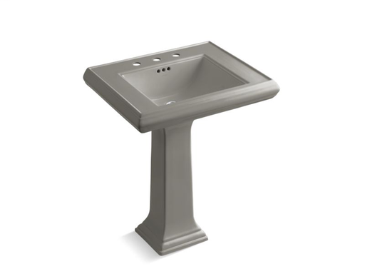Memoirs® Classic 27" pedestal bathroom sink with 8" widespread faucet holes, Cashmere