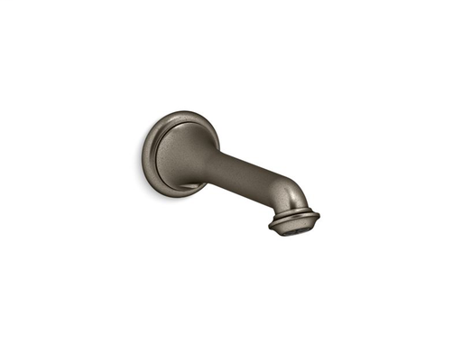 Artifacts® wall-mount bath spout with turned design, Vintage Nickel