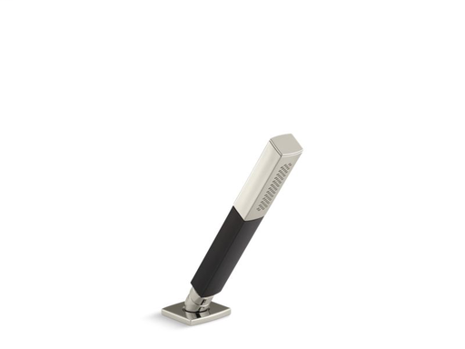 Shift™ Square 2.0 gpm multifunction handshower with Black handle, Vibrant Polished Nickel