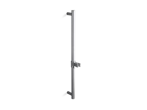 24" shower slidebar, Brushed Chrome