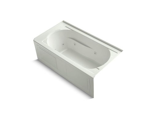 Devonshire® 60" x 32" alcove whirlpool with integral apron, integral flange, right-hand drain and heater, Dune