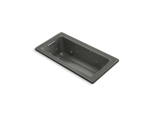 Archer® 60" x 30" drop-in whirlpool with heat and Comfort Depth® design, Thunder Grey