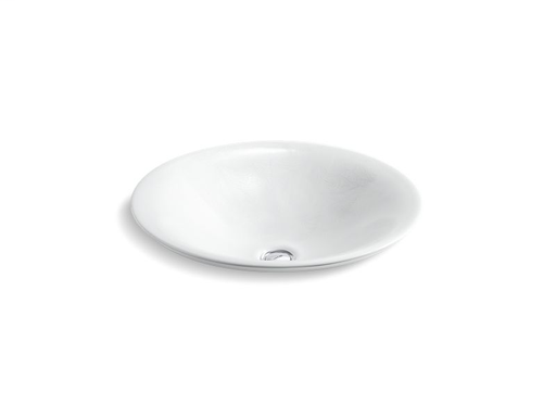 Sartorial™ Paisley in White on Carillon® Round Wading Pool® bathroom sink, White