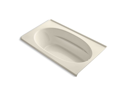 Windward® 72" x 42" alcove bath with integral flange and right-hand drain, Almond