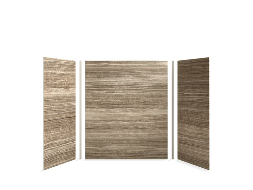 Choreograph® 60" x 36" x 72" shower wall kit, VeinCut Sandbar