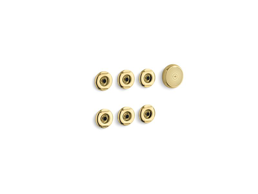 Flexjet® whirlpool trim kit with six jets, Vibrant Polished Brass