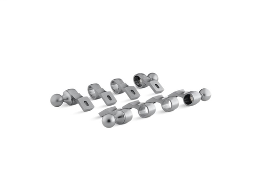 Vintage® brackets and end caps, Brushed Chrome