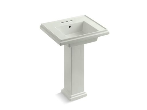 Tresham® 24" pedestal bathroom sink with 4" centerset faucet holes, Dune