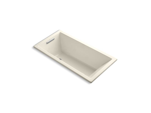 Underscore® Rectangle 60" x 30" drop-in VibrAcoustic® bath, Almond