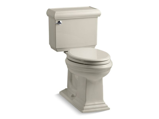 Memoirs® Classic Comfort Height® two-piece elongated 1.6 gpf toilet with AquaPiston® flush technology and left-hand trip lever, seat not included, Sandbar