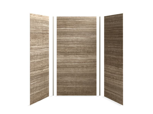 Choreograph® 48" x 36" x 96" shower wall kit, VeinCut Sandbar