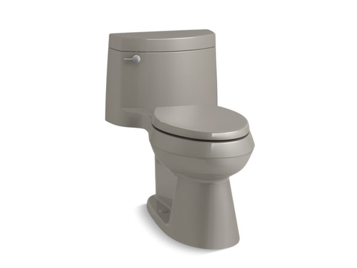 Cimarron® Comfort Height® one-piece elongated 1.28 gpf toilet with AquaPiston® flush technology, left-hand trip lever and concealed trapway, Cashmere