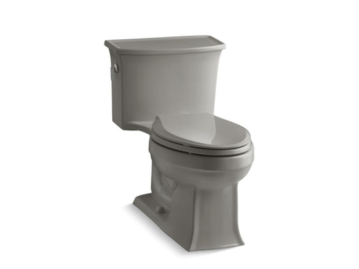 Archer® one-piece elongated 1.28 gpf toilet with AquaPiston® flush technology and left-hand trip lever, Cashmere