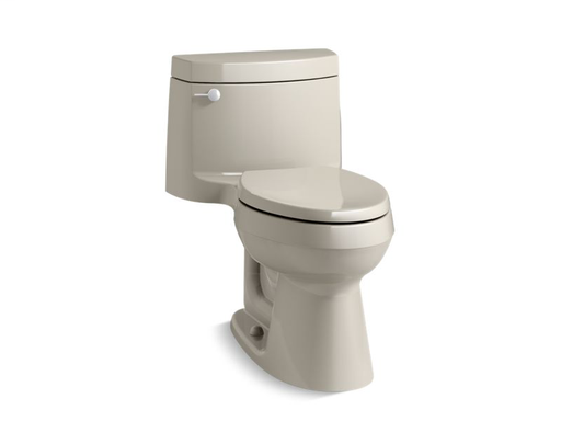 Cimarron® Comfort Height® one-piece elongated 1.28 gpf toilet with AquaPiston® flushing technology and left-hand trip lever, Sandbar