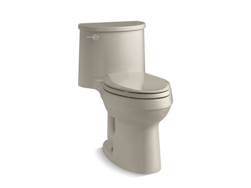 Adair® Comfort Height® one-piece elongated 1.28 gpf toilet with AquaPiston® flushing technology and left-hand trip lever, Sandbar