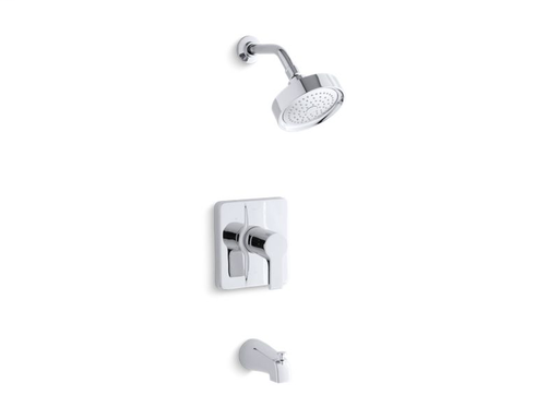 Singulier(r) Rite-Temp(r) bath and shower trim set with NPT spout, valve not included, Polished Chrome
