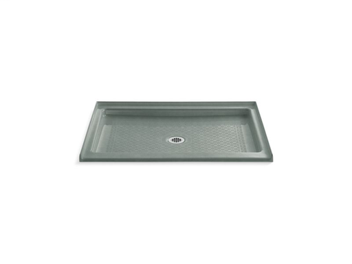 Kathryn® 48" x 36" single threshold center drain shower base, Basalt