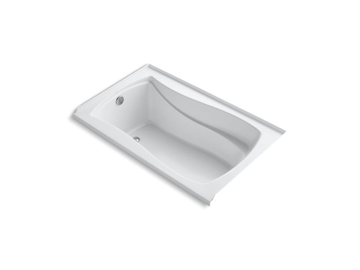 Mariposa® 60" x 36" alcove bath with integral flange and left-hand drain, White