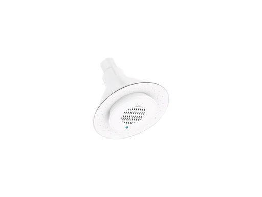 Moxie® 2.5 gpm single-function showerhead with wireless speaker, White