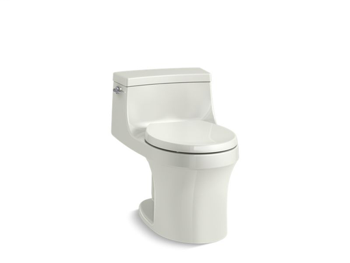 San Souci® one-piece round-front 1.28 gpf toilet with AquaPiston® flushing technology, Dune