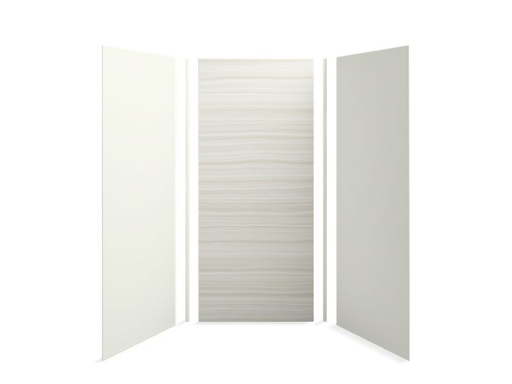 Choreograph® 42" x 42" x 96" shower wall kit, VeinCut Dune with Dune accents