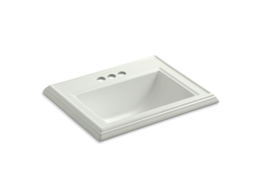 Memoirs® Classic drop-in bathroom sink with 4" centerset faucet holes, Dune