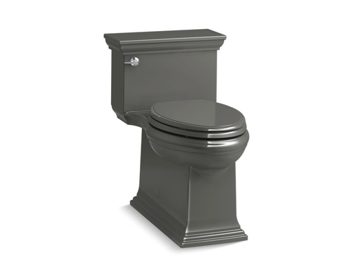 Memoirs® Stately Comfort Height® skirted one-piece compact elongated 1.28 gpf toilet with AquaPiston® flush technology and left-hand trip lever, Thunder Grey