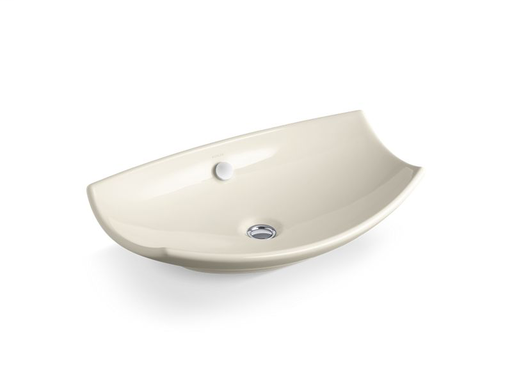 Leaf™ vessel bathroom sink, Almond