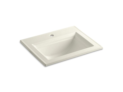 Memoirs® Stately drop-in bathroom sink with single faucet hole, Biscuit