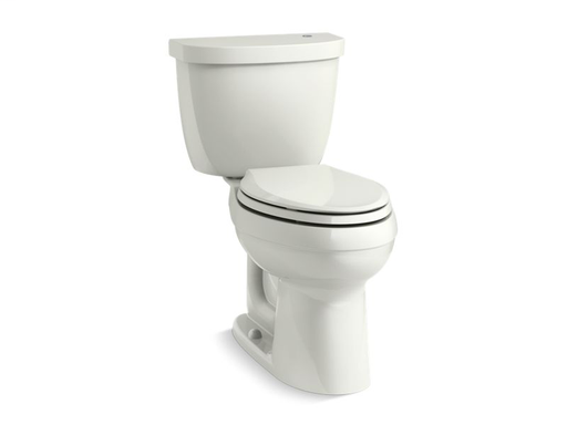 Cimarron® Touchless Comfort Height® two-piece elongated 1.28 gpf toilet with AquaPiston® flushing technology, seat not included, Dune