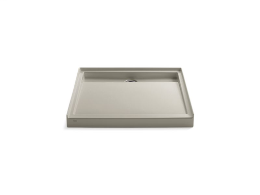 Groove® 42" x 42" single threshold rear center drain shower base, Sandbar