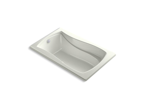 Mariposa® 60" x 36" drop-in BubbleMassage™ Air Bath with Bask® heated surface and reversible drain, Dune
