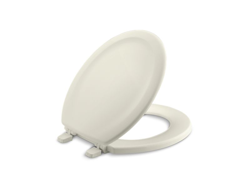 Stonewood® with Quick-Release™ Hinges round-front toilet seat, Biscuit