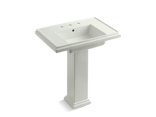 Tresham® 30" pedestal bathroom sink with 8" widespread faucet holes, Dune