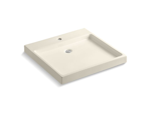 Purist® Wading Pool® fireclay bathroom sink with single faucet hole, Almond