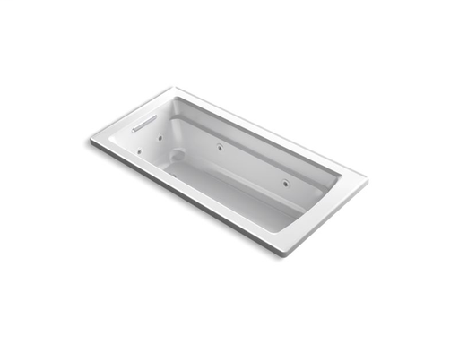 Archer® 66" x 32" drop-in whirlpool, White