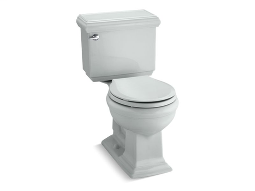 Memoirs® Classic Comfort Height® two-piece round-front 1.28 gpf toilet with AquaPiston® flushing technology and left-hand trip lever, seat not included, Ice™ Grey