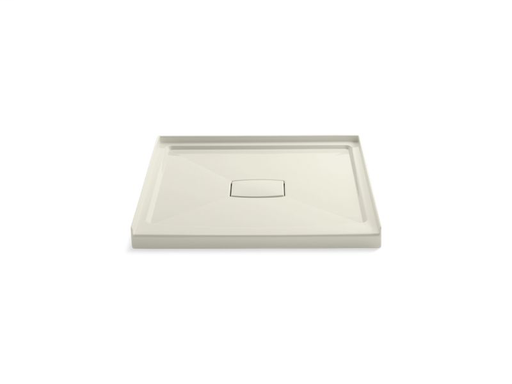 Archer® 42" x 42" single threshold center drain shower base with removable cover, Biscuit