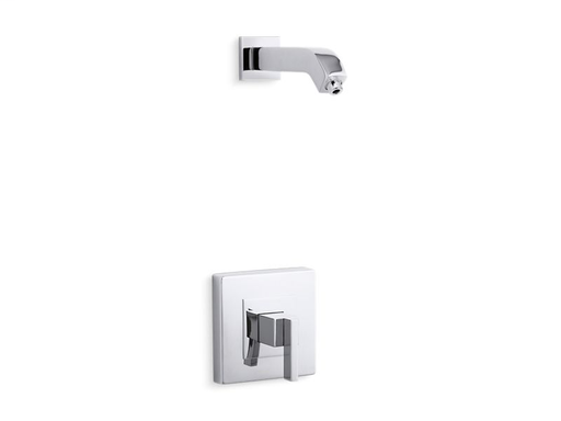 Loure® Rite-Temp® shower valve trim with lever handle, less showerhead, Polished Chrome
