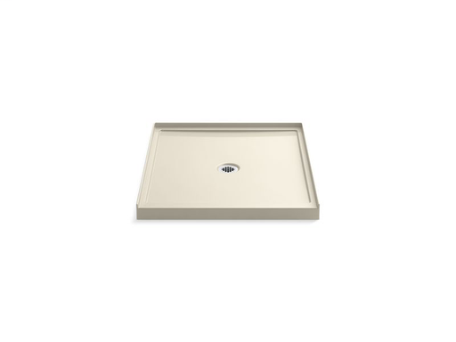 Rely® 36" x 42" single-threshold shower base with center drain, Almond